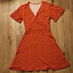 41 Hawthorn Red Patterned Mini Dress Size Small